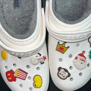 White Crocs Furline Kids size 6 can fit women size 8!